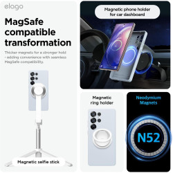 Θήκη Samsung Galaxy S25 Ultra Elago Magnetic Silicone Case Premium Σιλικόνης με MagSafe - Light Blue (EGS25MSSC68-LBL)