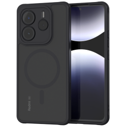 Θήκη Xiaomi Redmi Note 14 5G Spacecase Hybrid MagSafe Σκληρή Ημιδιάφανη με MagSafe - Black (5905719117078)