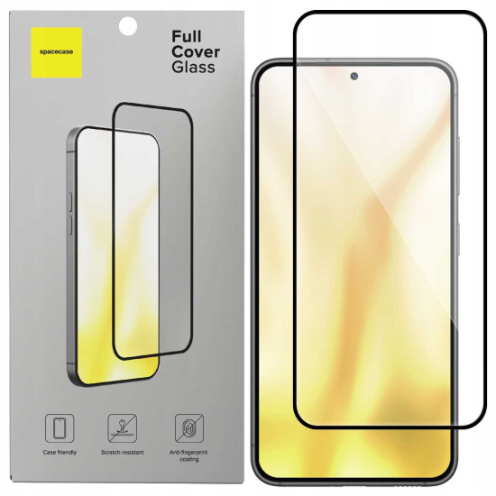 Tempered Glass Samsung Galaxy S25 Plus / S24 Plus Spacecase Full Cover Glass Full Face Αντιχαρακτικό Γυαλί Προστασίας Οθόνης - Black (5905719117771)