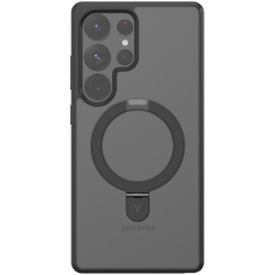 Θήκη Samsung Galaxy S25 Ultra Torras Ostand Ημιδιάφανη Ανθεκτική με MagSafe & KickStand - Black (6938075651077)