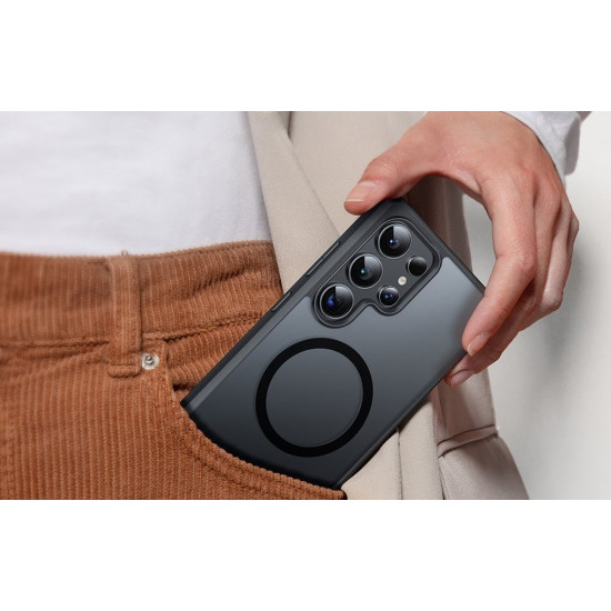 Θήκη Samsung Galaxy S25 Ultra Torras Pstand Ανθεκτική με MagSafe & KickStand - Black (6938075651169)