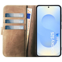 Θήκη Samsung Galaxy S25 Rosso Elite Δερμάτινο Πορτοφόλι με MagSafe - Light Brown (8719246463365)