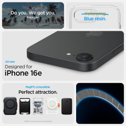 Θήκη iPhone 17e / 16e Spigen Liquid Crystal MagFit Σιλικόνης με MagSafe - Clear / White (ACS09150)