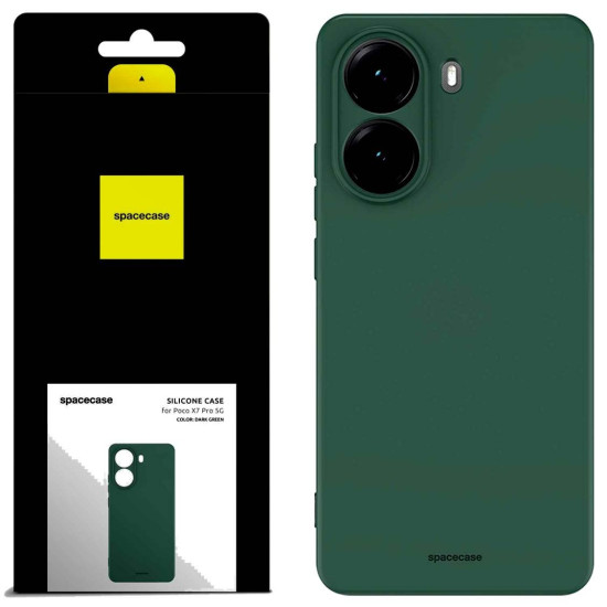 Θήκη Xiaomi Poco X7 Pro Spacecase Silicone Case Σιλικόνης - Dark Green (5905719118013)