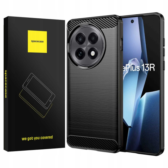 Θήκη OnePlus 13R Spacecase Carbon Σιλικόνης - Black (5905719117849)
