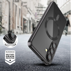 Θήκη Samsung Galaxy A56 Tech-Protect MagFlex Διάφανη Σιλικόνης με MagSafe - Shiny Black (5906302362233)