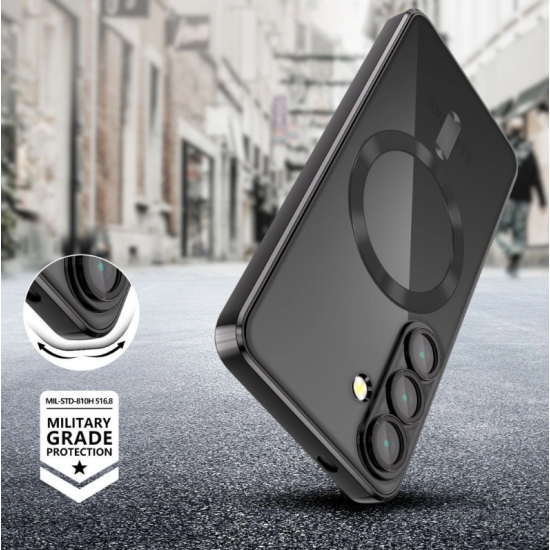 Θήκη Samsung Galaxy A56 Tech-Protect MagFlex Διάφανη Σιλικόνης με MagSafe - Shiny Black (5906302362233)