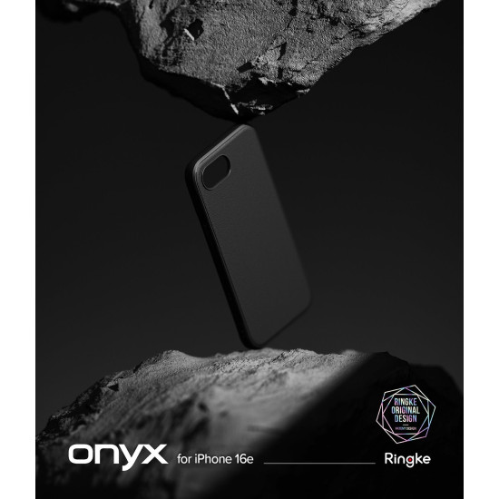 Θήκη iPhone 17e / 16e Ringke Onyx Σιλικόνης - Black (8800293852636)