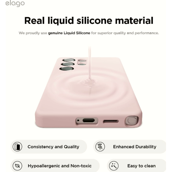 Θήκη Samsung Galaxy S25 Ultra Elago Silicone Case Premium Σιλικόνης - Lovely Pink (EGS25SC68-LPK)