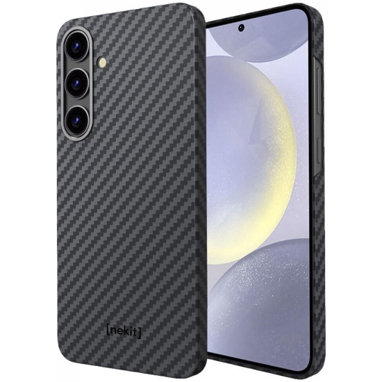 Θήκη Samsung Galaxy S25 Plus Nekit Fiber Σκληρή με MagSafe Aramid Fiber 1mm 1500D Kevlar - Black (8719246469381)