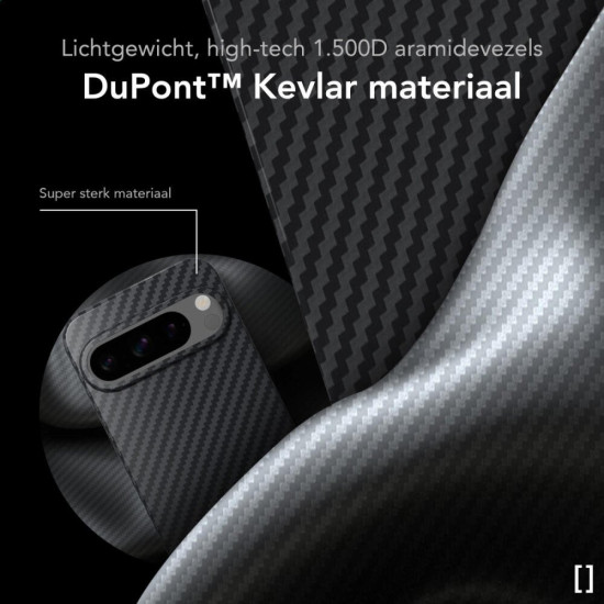 Θήκη Google Pixel 9 Pro XL Nekit Fiber Σκληρή με MagSafe Aramid Fiber 1mm 1500D Kevlar - Black (8719246459559)