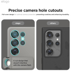 Θήκη Samsung Galaxy S25 Ultra Elago Silicone Case Premium Σιλικόνης - Medium Grey (EGS25SC68-MGY)