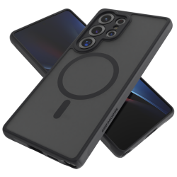 Θήκη Samsung Galaxy S25 Ultra Spacecase Hybrid MagSafe Σκληρή Ημιδιάφανη με MagSafe - Black (5905719114749)