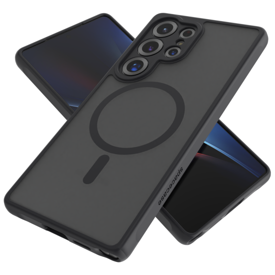 Θήκη Samsung Galaxy S25 Ultra Spacecase Hybrid MagSafe Σκληρή Ημιδιάφανη με MagSafe - Black (5905719114749)