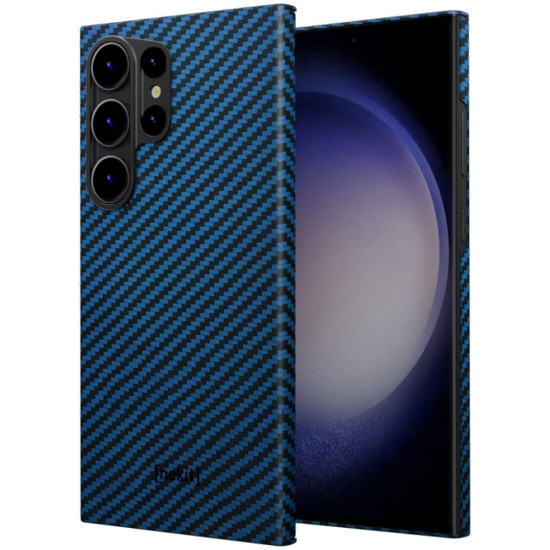 Θήκη Samsung Galaxy S23 Ultra Nekit Fiber Σκληρή με MagSafe Aramid Fiber 1mm 1500D Kevlar - Blue (8719246469787)