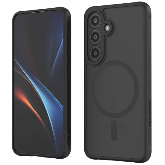 Θήκη Samsung Galaxy S25 Spacecase Hybrid MagSafe Σκληρή Ημιδιάφανη με MagSafe - Black (5905719114725)