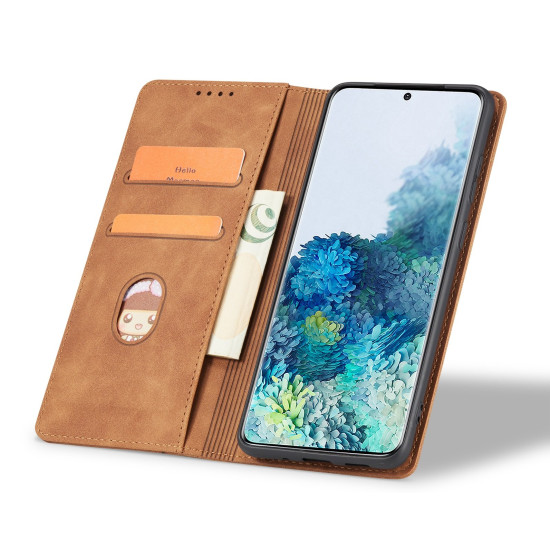 Θήκη Xiaomi Redmi Note 14 5G Bodycell Book Case Πορτοφόλι - Brown (5206015080654)