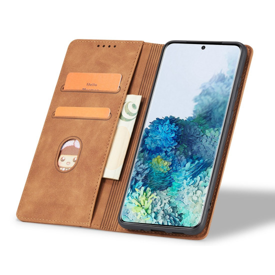 Θήκη Samsung Galaxy S25 Plus Bodycell Book Case Πορτοφόλι - Brown (5206015080562)