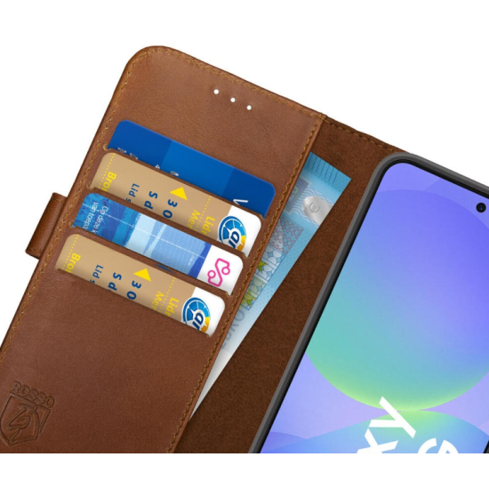 Θήκη Samsung Galaxy A36 Rosso Deluxe Δερμάτινο Πορτοφόλι - Brown (8719246468667)