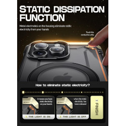 Θήκη iPhone 15 Pro Max Supcase Unicorn Beetle Defender Ανθεκτική Διάφανη με MagSafe / Αντιστατική Προστασία & KickStand - Black (843439139589)