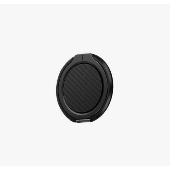 Θήκη iPhone 16 Pro Uniq Keva Air + GripFit Σετ Ανθεκτική MagSafe Aramid Fiber με Μαγνητική Βάση / Finger Holder - Carbon Black (UNIQ-IP6.3P(2024)-KAGPBCB)