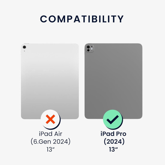 Θήκη iPad Pro 13" 2024 KW TPU Silicone Case Ημιδιάφανη Σιλικόνης - Black / Transparent (KWM000023TU002C)