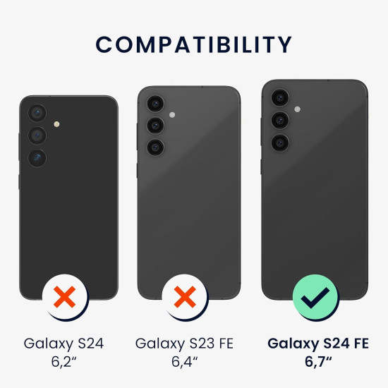 Θήκη Samsung Galaxy S24 FE KWmobile TPU Silicone Case Σιλικόνης - Dark Slate (KWM000021WC005C)