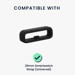 Βρόχοι Στήριξης KW Holder Loops Universal Θηλιές Σιλικόνης για Λουράκια Smartwatch 20mm 10 Τεμάχια - Grey / Black / White (KWM000024YI003C)