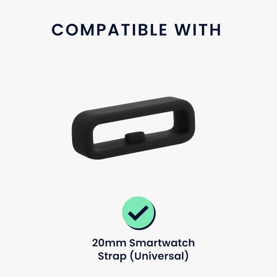 Βρόχοι Στήριξης KW Holder Loops Universal Θηλιές Σιλικόνης για Λουράκια Smartwatch 20mm 10 Τεμάχια - Grey / Black / White (KWM000024YI003C)