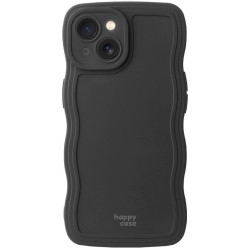 Θήκη iPhone 13 HappyCase Wavy Σιλικόνης - Black (8719246474576)