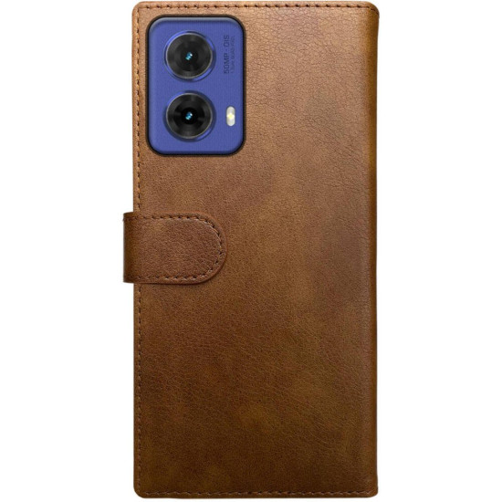Θήκη Motorola Moto G85 Rosso Element PU Πορτοφόλι - Brown (8719246468605)