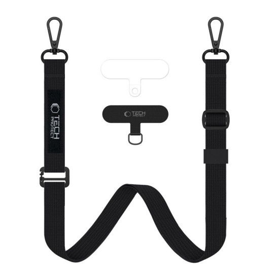 Λουράκι Χειρός & Λαιμού Tech-Protect C6S Rope Crossbody Αποσπώμενο για Θήκες Κινητών / Smartphones - Black (5906302370979)