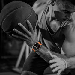 Λουράκι Apple Watch Ultra/SE/11/10/9/8/7/6/5/4 (49/46/45/44mm) Tech-Protect Nylon Clasp - Orange (5906302363049)