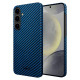 Θήκη Samsung Galaxy S24 Nekit Fiber Σκληρή με MagSafe Aramid Fiber 1mm 1500D Kevlar - Blue (8719246469671)