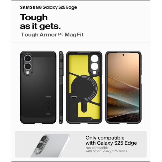 Θήκη Samsung Galaxy S25 Edge Spigen Tough Armor AI MagFit Ανθεκτική με MagSafe - Black (ACS09422)