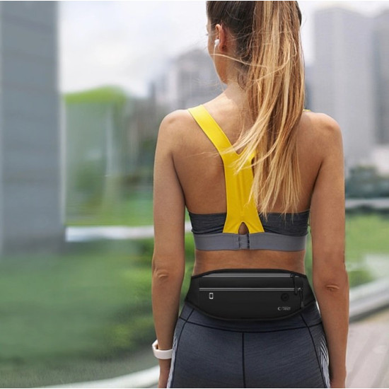 Universal Θήκη Tech-Protect M7 Sport Waist Bag Αθλητική Τσάντα Μέσης για Κινητά έως 6.9" - Black (5906302363766)