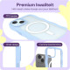 Θήκη iPhone 17e / 16e / 15 / 14 / 13 HappyCase Wavy Διάφανη Σκληρή με MagSafe & TPU Bumper - Blue (8719246471476)