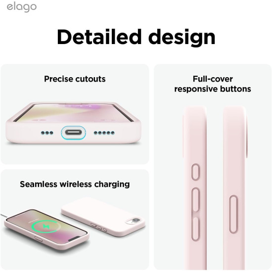 Θήκη iPhone 17e / 16e Elago Magnetic Silicone Case Premium Σιλικόνης με MagSafe - Lovely Pink (ESE4MSSC-LPK)