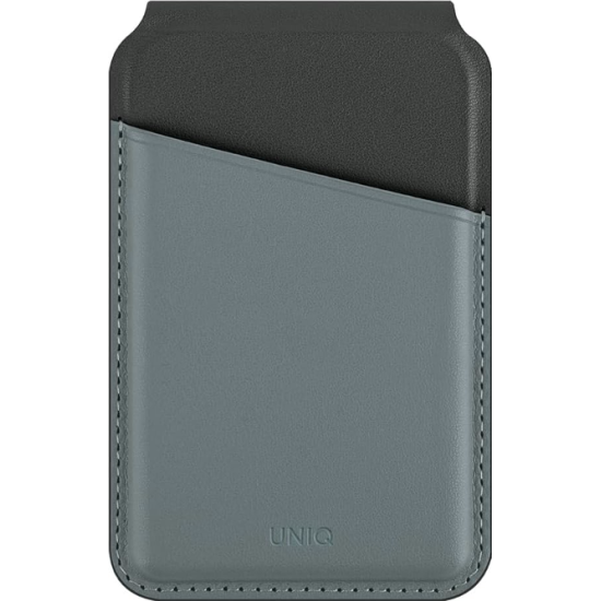 Universal Θήκη Uniq Lyden Duo Series MagSafe Πορτοφόλι για Κάρτες με RFID & Αναδιπλούμενη Βάση από Δέρμα Vegan - Washed Blue / Black (UNIQ-LYDENDS-WBLUBLK)