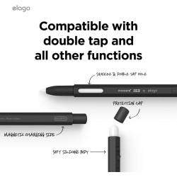 Θήκη Apple Pencil 2nd Gen Elago Monami X Premium Σιλικόνης - Black (EAPEN2-SC-MNM-BLACK)