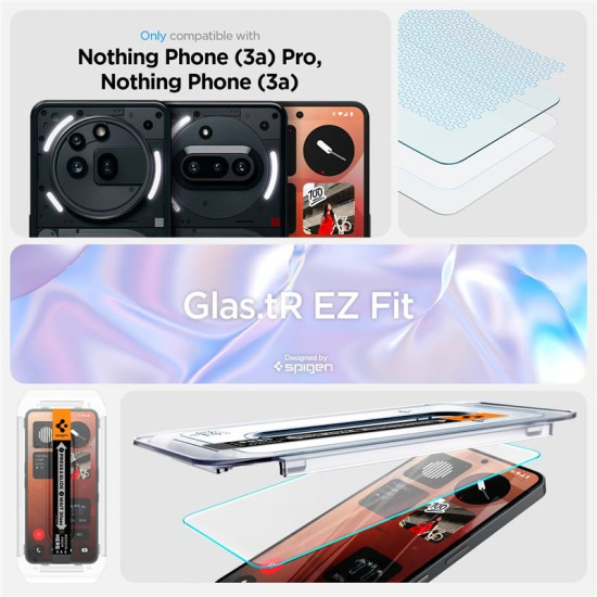 Tempered Glass Nothing Phone 3a / 3a Pro Spigen GLAS.tR EZ Fit HD Αντιχαρακτικό Γυαλί Προστασίας Οθόνης - Clear (AGL09429)