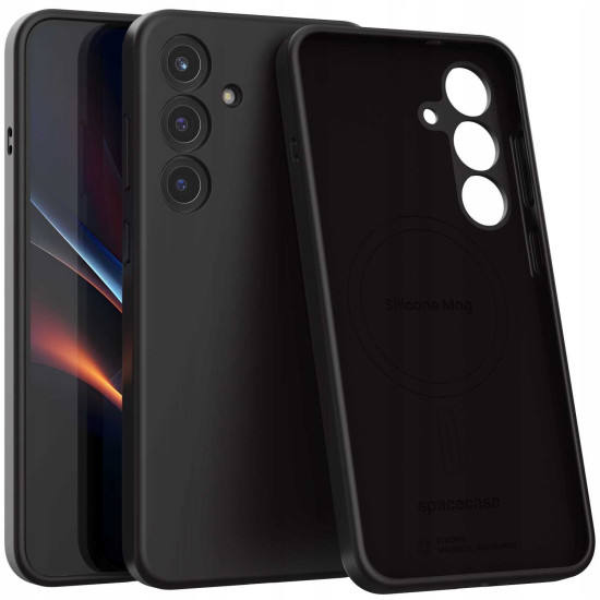 Θήκη Samsung Galaxy S25 Plus Spacecase Silicone Magnetic Case Σιλικόνης με MagSafe - Black (5905719114190)