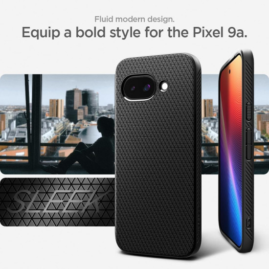 Θήκη Google Pixel 9a Spigen Liquid Air Σιλικόνης - Matte Black (ACS09039)