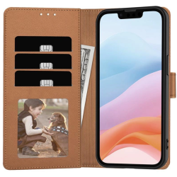 Θήκη iPhone 17e / 16e Tech-Protect Wallet Πορτοφόλι - Brown (5906302363339)