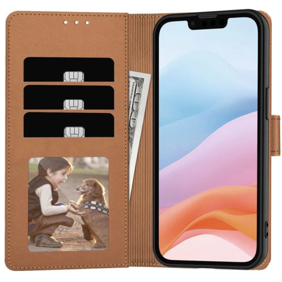 Θήκη iPhone 17e / 16e Tech-Protect Wallet Πορτοφόλι - Brown (5906302363339)