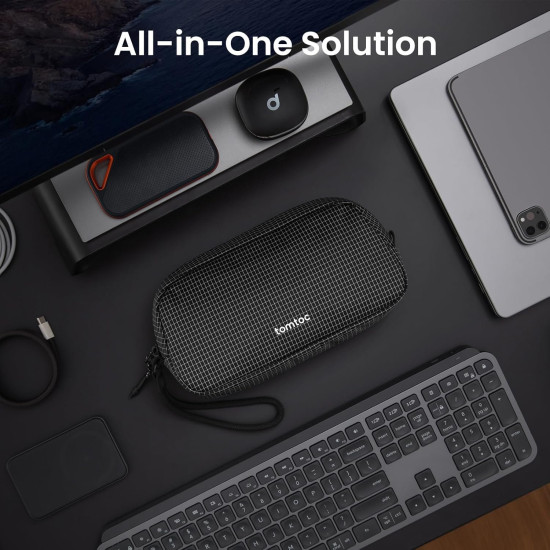 Θήκη Universal Tomtoc Light-T12 Accessory Pouch για Αξεσουάρ / PowerBank / Smartphone με Φερμουάρ 1L Small - Black (T12S1D2)