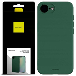 Θήκη iPhone 17e / 16e Spacecase Silicone Case Σιλικόνης - Dark Green (5905719117894)