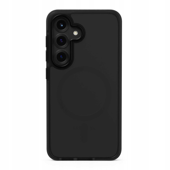 Θήκη Samsung Galaxy S25 Spacecase Hybrid Fusion Mag Ημιδιάφανη Σκληρή με MagSafe - Black (5905719114244)