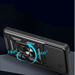 Θήκη Motorola Edge 60 / Edge 60 Fusion Tech-Protect Camshield Pro Ανθεκτική με Κάλυμμα για την Κάμερα & Ring Holder - Black (5906302363841)