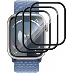 Hybrid Glass Apple Watch 9 / 8 / 7 41mm Rosso Watch Screen Protector Αντιχαρακτικό Προστατευτικό Υβριδικό Οθόνης 3 Τεμάχια - Black (8719246461125)